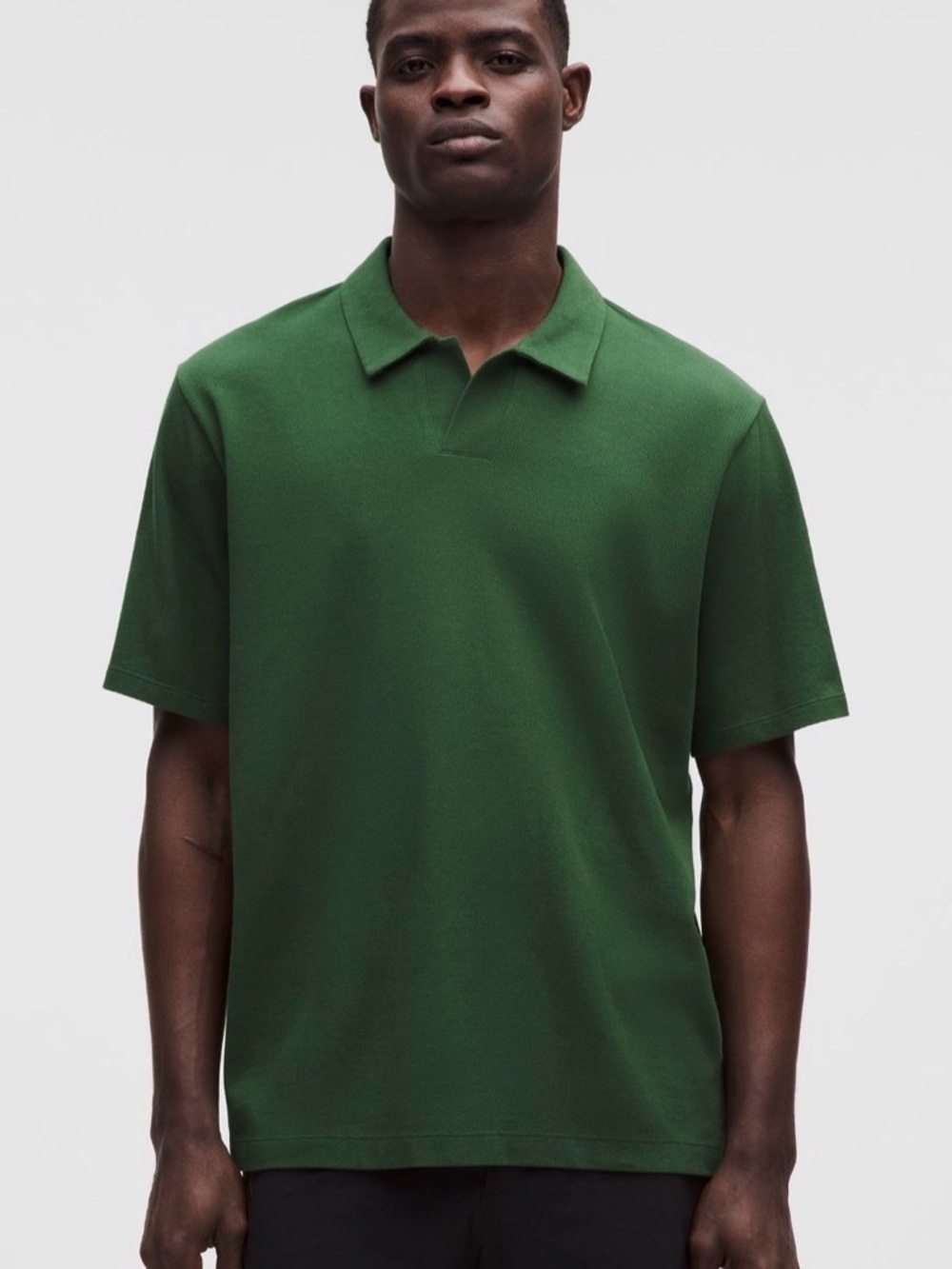lululemon men’s  pique performance short sleeve  Johnny collar shirt